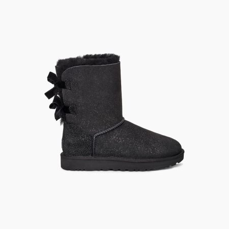 Dámské Bow Boots UGG Bailey Bow II Twinkle Černé | 0FZAOFBG