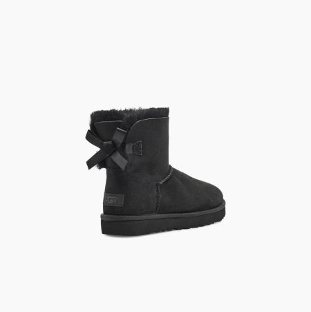 Dámské Bow Boots UGG Mini Bailey Bow II Černé | TDTD8XMN