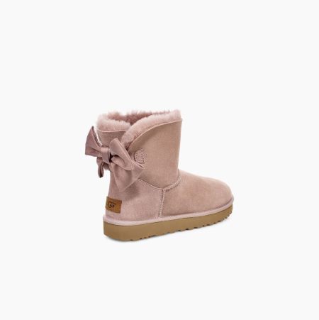 Dámské Bow Boots UGG Mini Bailey Bow II Glam Světle Růžové | ZWY31922