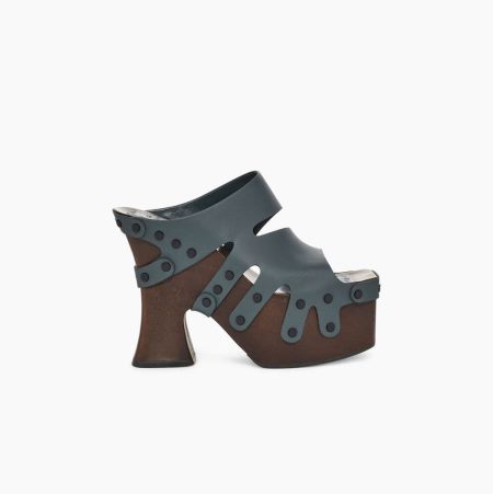 Dámské Heeled Sandals UGG Eckhaus Latta Squid Šedé Hnědé | XUN7IGX9