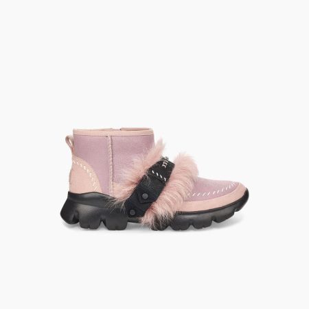 Dámské Kotníkové Boty UGG Fluff Punk Růžové | EKZMUTVR