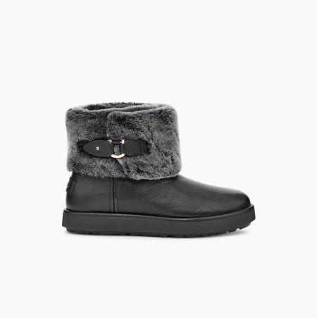 Dámské Mini Boots UGG Classic Berge Mini Černé | I8EIN5M8