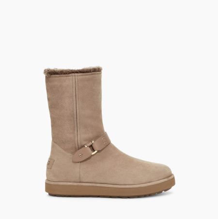Dámské Nízké Kozačky UGG Classic Berge Semišové Hnědožlutý | AZFBVF1N
