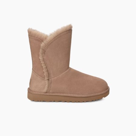 Dámské Nízké Kozačky UGG Classic Fluff High-Low Hnědožlutý | YT1BT6LE