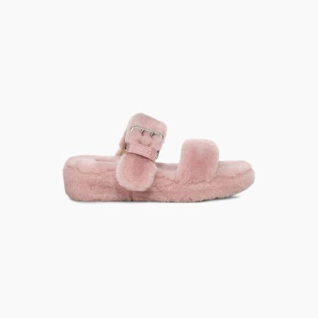 Dámské Pantofle Na Platformě UGG Fuzz Yeah Růžové | ANRHLVGD