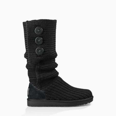Dámské Sweater Boots UGG Classic Cardy Černé | BRU4ZJPH