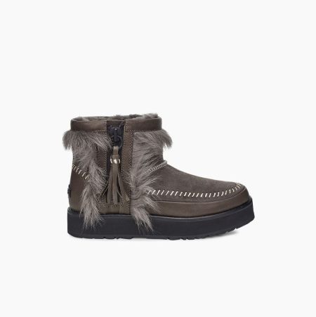 Dámské Zimní Boty UGG Fluff Punk Černé Olivy Zelené | RLDRF7RA