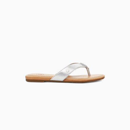 Dámské Žabky UGG Tuolumne Metallic Stříbrné | HIXR9D3J