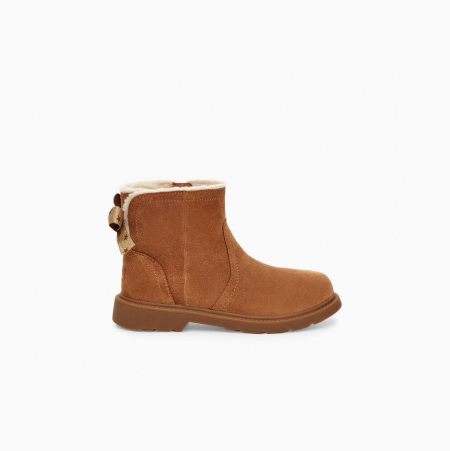Dětské Bow Boots UGG Lynde Hnědé | 0UEUZ7VL