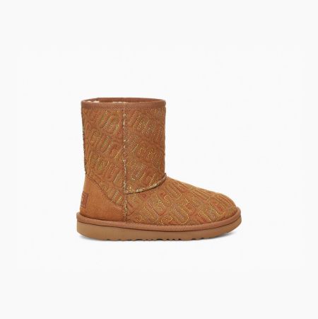 Dětské Classic Boots UGG Classic II Grafická Stitch Hnědé | 20MIBVJX