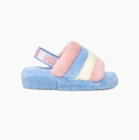 Pánské Pantofle Na Platformě UGG Pride Fluff Yeah Blankyt Růžové Béžový | Z5E0IKNQ